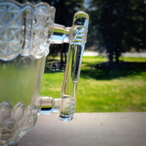 Antique EAPG Glass Creamer Adams & Co. Cottage aka Dinner Bell c.1887 USA Made - Picture 5 of 10